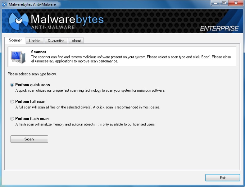 Agente Malwarebytes AntiMalware